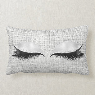Silbernes Sequin-Glitzer-Schwarz-bezauberndes Lendenkissen