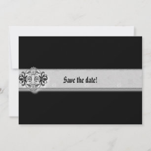 Silbernes Siegelband Gothic Save The Date