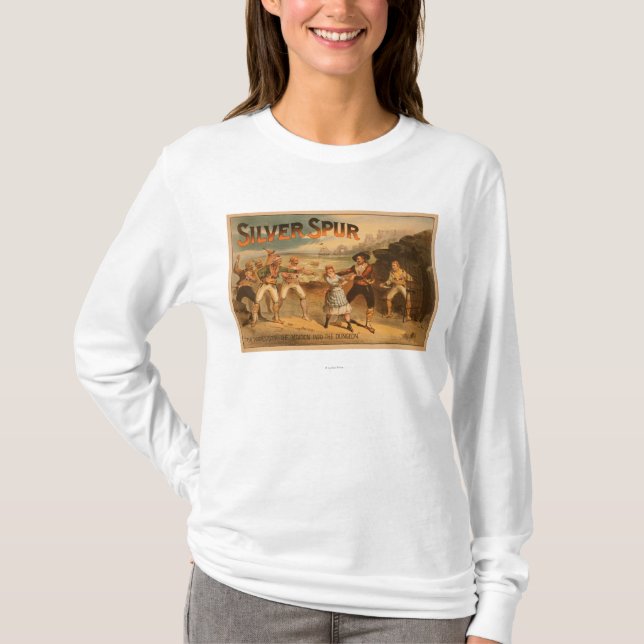 Silbernes SpurPirates Theaterplakat T-Shirt (Vorderseite)