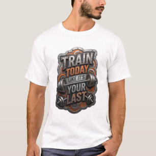 Silbernes TRAINIER HEUTE WIE ES DEIN LETZTES IST B T-Shirt