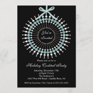 Silbernes u. blaues einladung