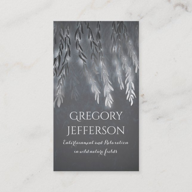 Silbernes Vintages Visitenkarte (Vorderseite)