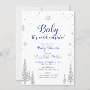 Silbernes Winterwunderland - Einladung zur Babypar