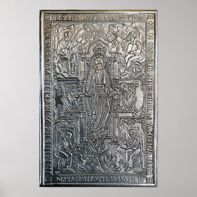 silberorthodoxe religiöse Buch Metall Dekoration c (Vorne)