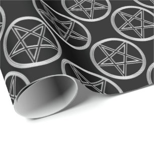 Silberpentagramm Geschenkpapier