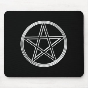 Silberpentagramm Mousepad