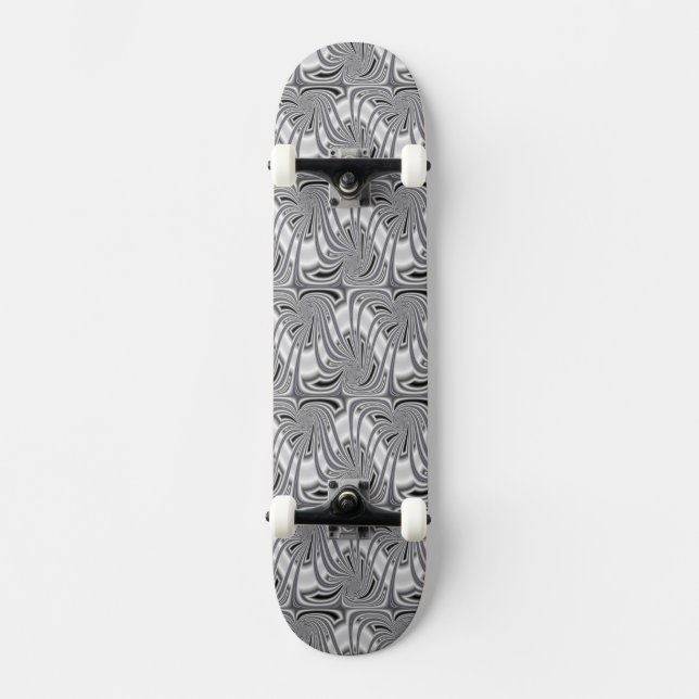 Silberplatte Skateboard (Vorderseite)