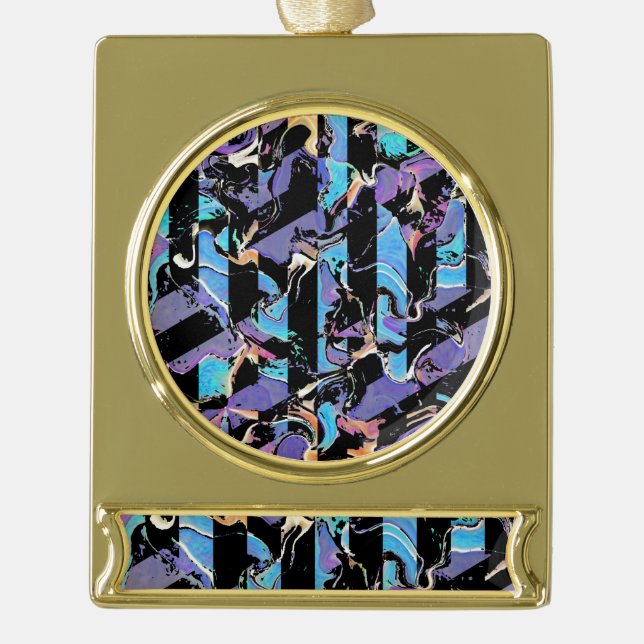 Silberplattierter Bannerdekor Banner-Ornament Gold (Vorderseite)