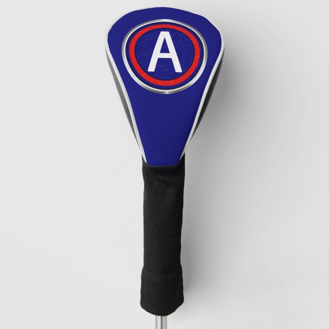 Silberrahmen für die dritte Armee Golf Headcover (Vorderseite)