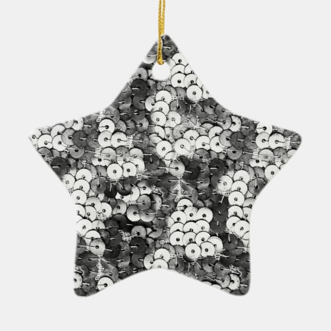 Silberreihen Keramik Ornament (Vorne)