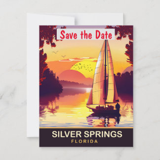 Silberring, Florida, Reisepostkarte, Save The Date