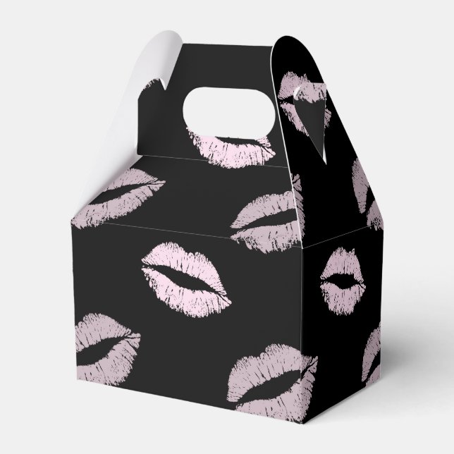 Silberrosa Küsse Geschenkschachtel (Rückseite)