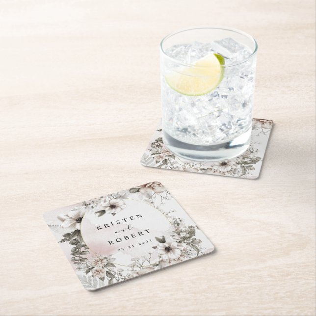 Silberröschel Blumenzwiebelpapier Untersetzer (Vor Ort)