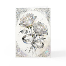 Silberrosen und Ringe 25. Hochzeitstag