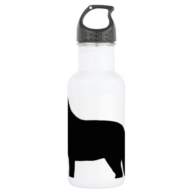 Silberschäfer Edelstahlflasche (Vorderseite)