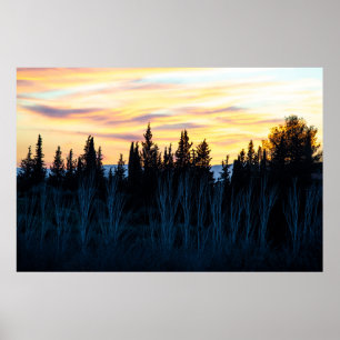 Silberschatz bei Dämmerung Poster