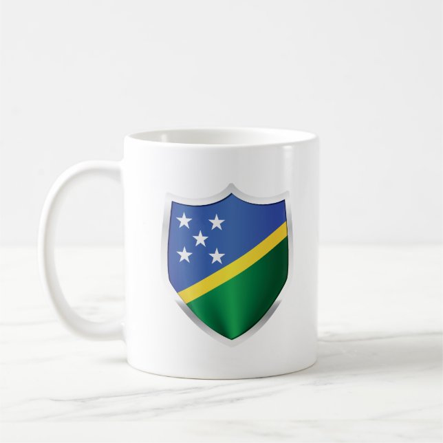 Silberschild-Fahne der Salomonen Kaffeetasse (Links)