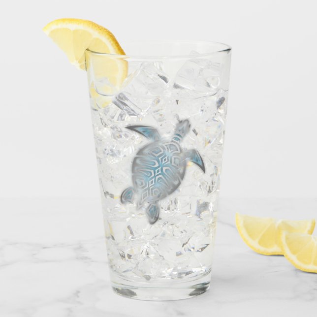 Silberschildkröten Glas (Vorderseite Ice)