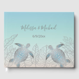 Silberschildkröten Hochzeit am Strand Gästebuch