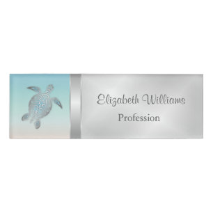 Silberschildkröten - Neuer Name Namenschild