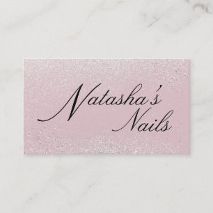 Silberschimmer-Staub und Rosa Visitenkarte