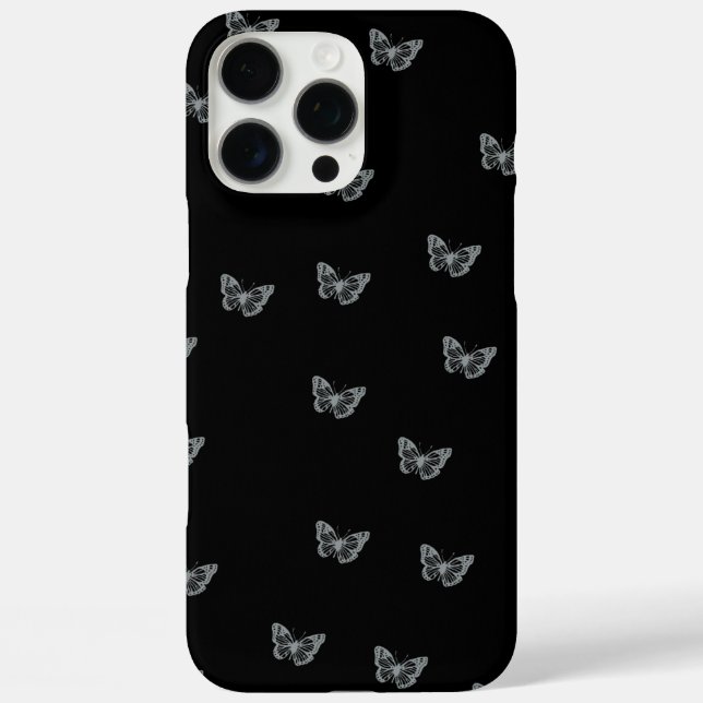 Silberschmetterlinge iPhone 16 Pro Max Hülle (Rückseite)