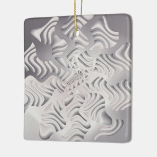Silberschneeflocke Keramikornament