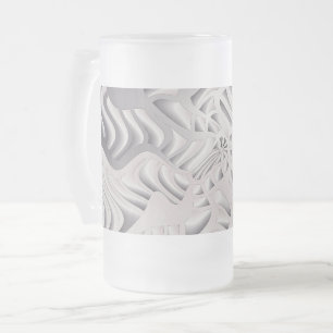 Silberschneeflocke Mattglas Bierglas