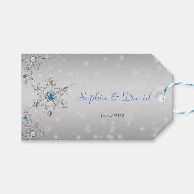 Silberschneeflocken Kristallkugeln Silberperlen Ho Geschenkanhänger (Vorderseite (Horizontal))