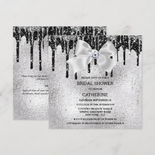 Silberschwarzer Diamant-Schimmer-Leuchten luxuriös Einladung