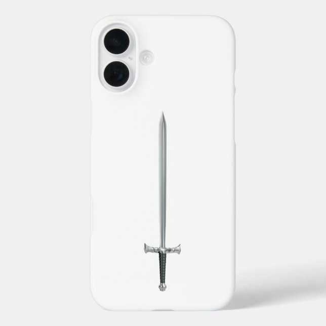 Silberschwert iPhone 16 Plus Hülle (Rückseite)