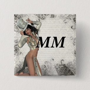 Silbershowgirl Button