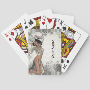 Silbershowgirl Spielkarten