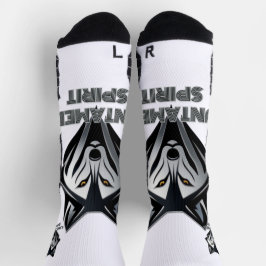 Silberspitz-Wolfskopf mit Abstrakten Formen Socken