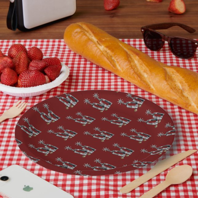 Silberspitzen Pappteller (Picknick)