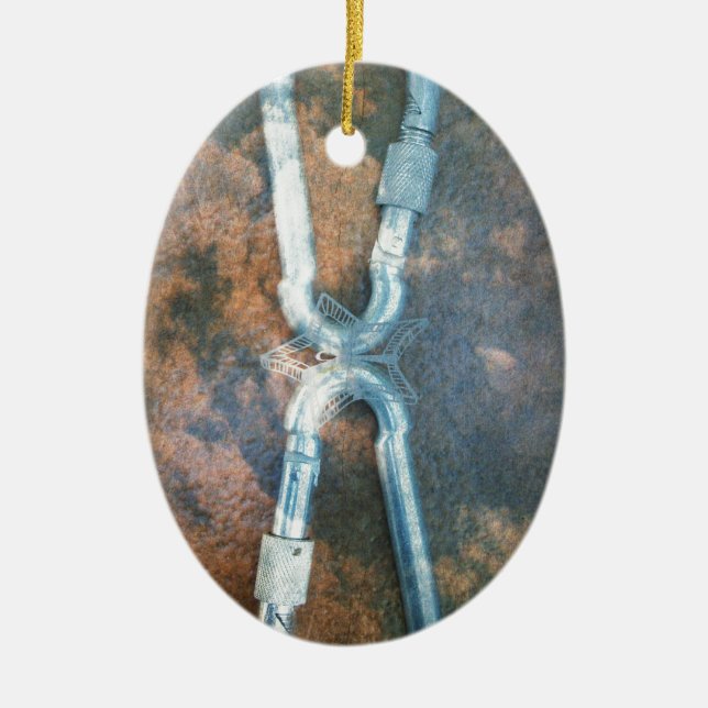 Silberstar der Unendlichkeit Keramik Ornament (Vorne)