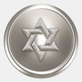 Silberstar von David Umschlag Aufkleber