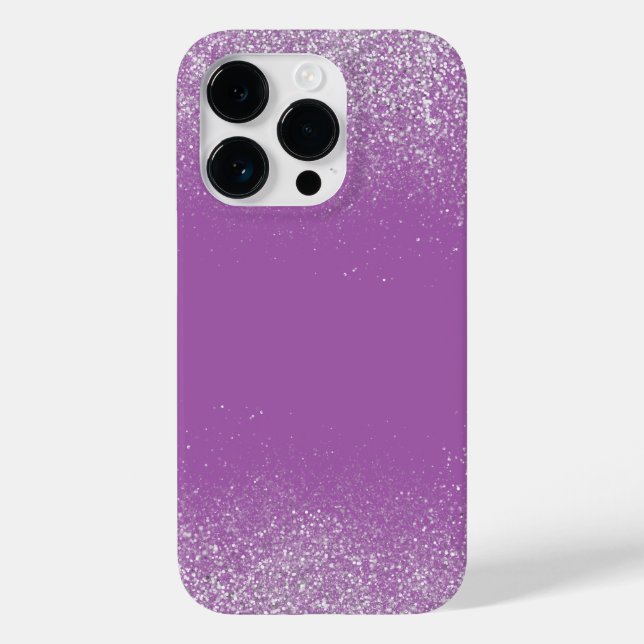 Silberstaub und Lila Gehäuse Case-Mate iPhone 14 Pro Hülle (Rückseite)
