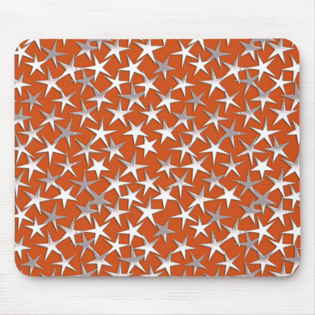 Silbersterne auf Kupfer Mousepad (Vorne)