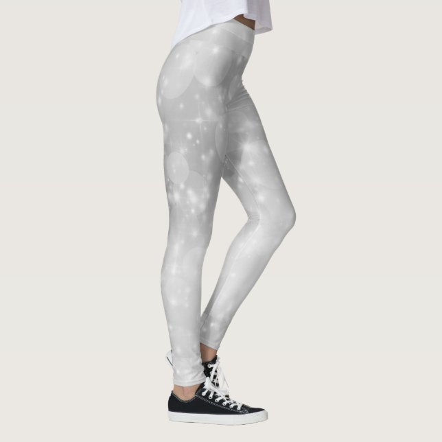 Silbersterne leuchten im Retro Leggings (Rechts)