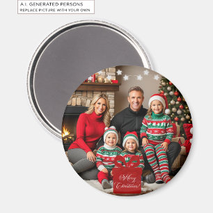 Silbersterne Spezielle Weihnachtsfamilienfotos Magnet