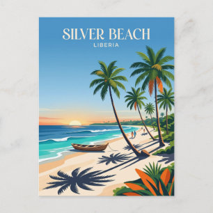 Silberstrand Liberia Postkarte