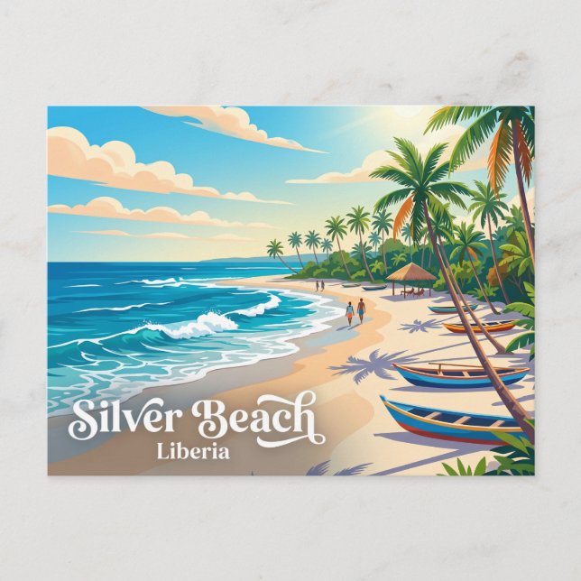 Silberstrand Liberia Postkarte (Vorderseite)