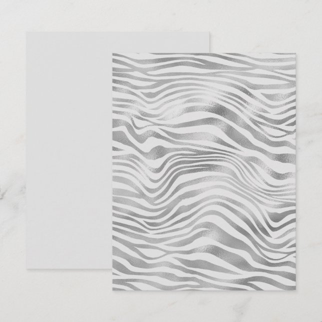 Silberstreifen der Zebrastreifen - Blankokarte (Vorne/Hinten)