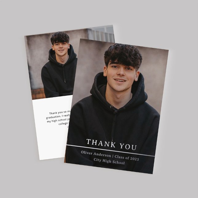 Silberteilung | Foto Abschluss Vielen Dank Folieneinladung (Von Creator hochgeladen)