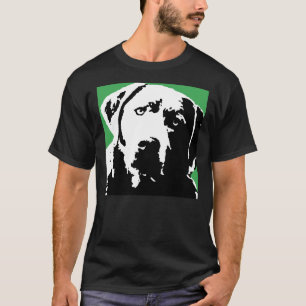 Silberter Labrador schwarz und weiß T-Shirt