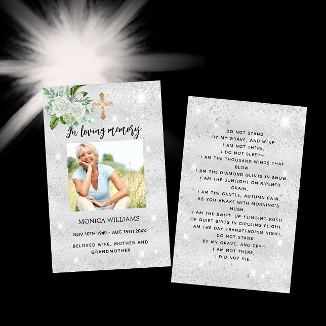 Silberweiße Foto-Crossbeerkarte Visitenkarte (Von Creator hochgeladen)