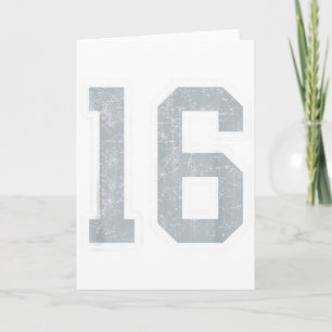 Silberweißes Trikot Nummer 16 Spieler Uniform #16 Karte