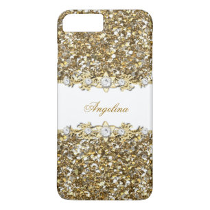 Silberweißgold Faux-Diamant-Juwel Glitter Case-Mate iPhone Hülle