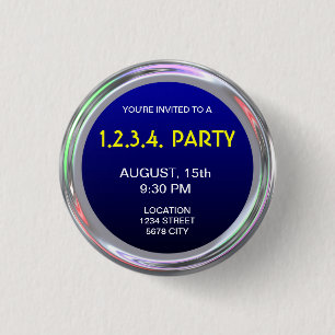 Silbriger Knopf für Text, Logo oder Bild Button